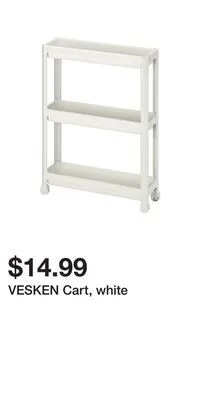 IKEA Vesken cart, white offer