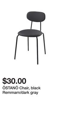 IKEA Östanö chair, black remmarn/dark gray offer