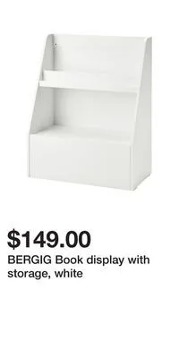 IKEA Bergig book display with storage, white offer