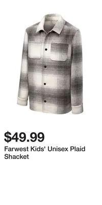 Mark's Farwest kids' unisex plaid shacket offer