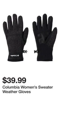 Mark's Columbia women's sweater weather gloves offer