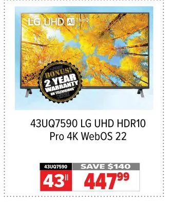 2001 Audio Video Lg uhd hdr10 pro 4k webos 22 offer