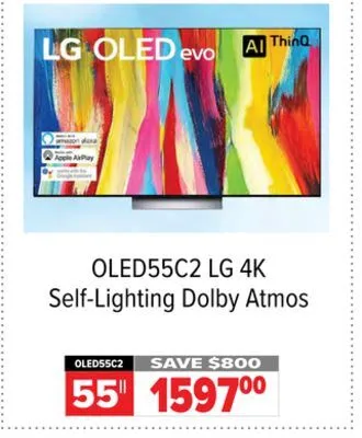 2001 Audio Video Lg 55 4k self-lighting dolby atmos offer