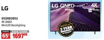 2001 Audio Video Lg 4k qned miniled backlighting offer