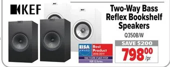 2001 Audio Video Kef two-way bass reflex bookshelf speakers offer