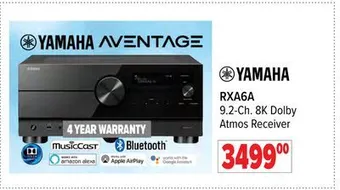2001 Audio Video Yamaha 9.2-ch. 8k dolby atmos receiver offer
