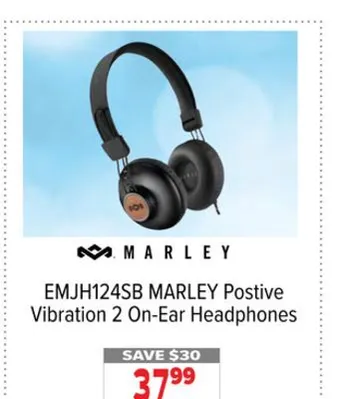 2001 Audio Video Marley postive vibration 2 on-ear headphones offer