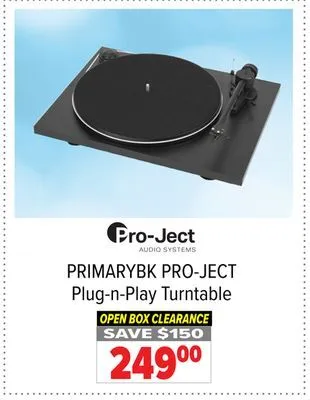 2001 Audio Video Pro-ject plug-n-play turntable offer
