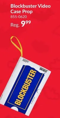 Party City Blockbuster video case, blue/yellow, one size, wearable costume prop for halloween offer