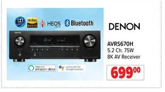 2001 Audio Video Denon 5.2 ch. 75w 8k av receiver offer