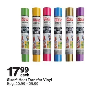 Michaels Siser heat transfer vinyl offer