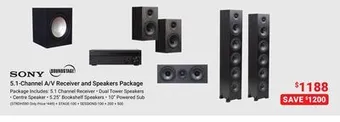 Visions Electronics 5.1-channel a/v receiver and speakers package offer