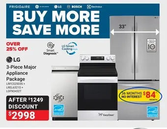 Visions Electronics Lg 3-piece major appliance package offer
