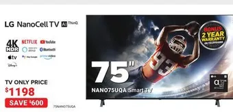 Visions Electronics Lg nano75uqa smart tv 75 offer
