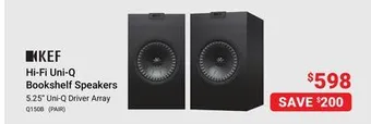 Visions Electronics Kef hi-fi uni-q bookshelf speakers offer