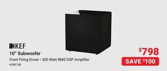 Visions Electronics Kef 10 subwoofer offer