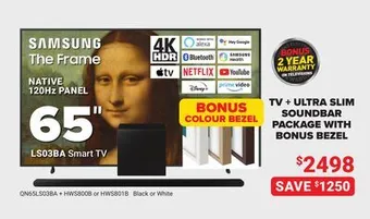 Visions Electronics Samsung native 120hz panel 65 ls03ba smart tv offer