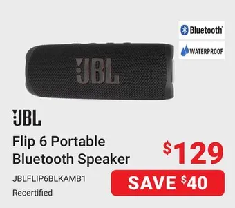 Visions Electronics Jbl flip 6 portable bluetooth speaker offer