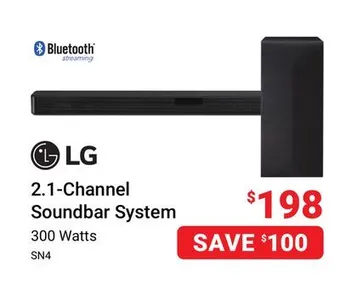 Visions Electronics Lg 2.1-channel soundbar system offer
