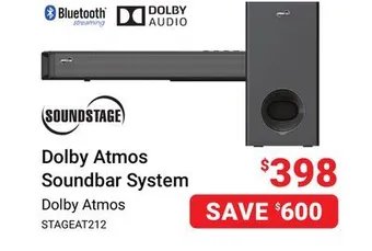 Visions Electronics Soundstage dolby atmos soundbar system offer