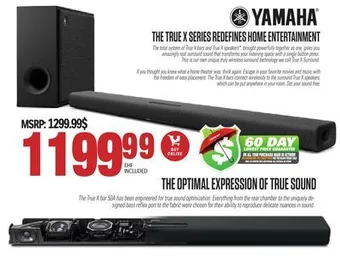 Centre Hi-Fi Yamaha the true x series redefines home entertainment offer