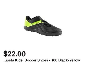 Decathlon Kipsta kids' soccer shoes - 100 black/yellow offer