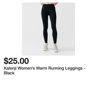 Decathlon Kalenji women's warm running leggings - black offer