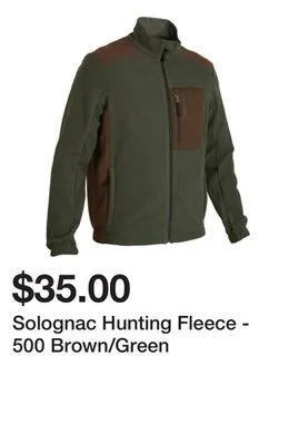 Decathlon Solognac hunting fleece - 500 brown/green offer