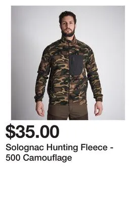 Decathlon Solognac hunting fleece - 500 camouflage offer