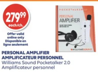 Wellwise by Shoppers Amplificateur personnel williams sound pocketalker 2.0 offer