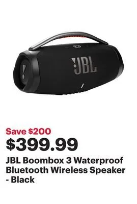 Best Buy Jbl boombox 3 waterproof bluetooth wireless speaker - black offer