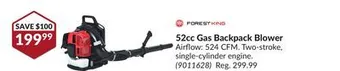 Princess Auto 52cc gas backpack blower offer