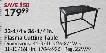 Princess Auto 23-1/4 x 36-1/4 in. plasma cutting table offer