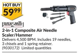 Princess Auto 2-in-1 composite air needle scaler/hammer offer