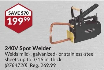 Princess Auto 240v spot w elder welds offer