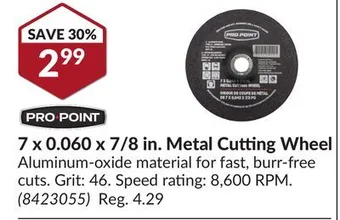 Princess Auto 7 x 0.060 x 7/8 in. metal cutting wheel offer