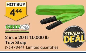 Princess Auto Grand rapids industrial products 2 in. x 20 ft 10, 000 lb tow strap offer
