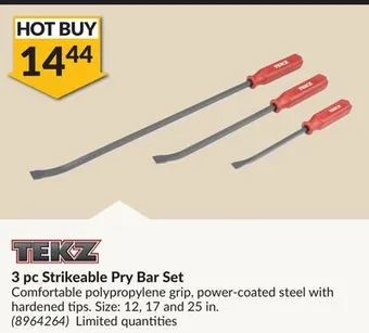 Princess Auto 3 pc strikeable pry bar set offer
