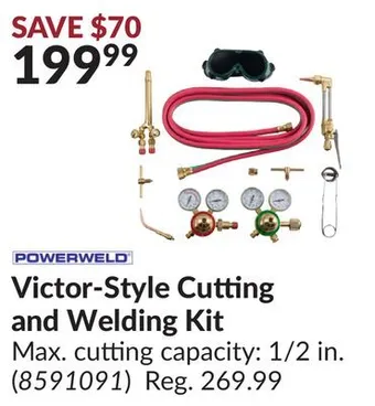 Princess Auto Victor-style cutting and welding kit offer