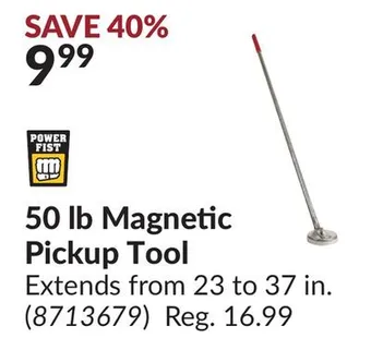 Princess Auto 50 lb magnetic pickup tool offer