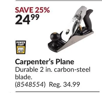 Princess Auto Carpenter's plane offer