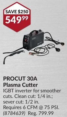 Princess Auto Procut 30a plasma cutter offer