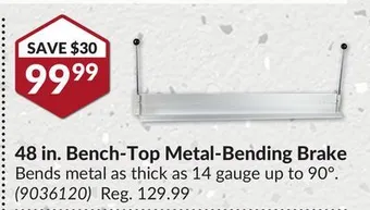 Princess Auto 48 in. bench-top metal-bending brake offer