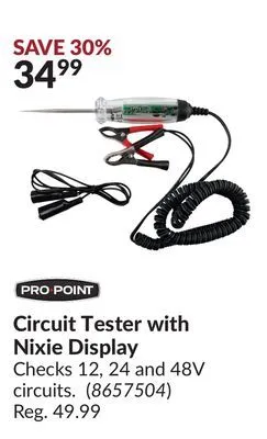 Princess Auto Circuit tester with nixie display offer