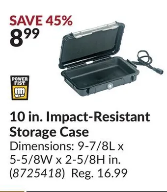 Princess Auto 10 in. impact-resistant storage offer