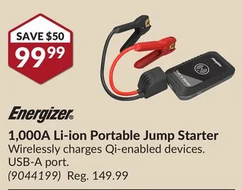 Princess Auto 1, 000a li-i on portable jump starter offer