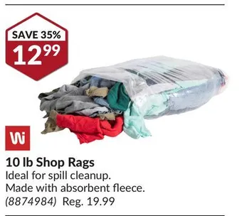 Princess Auto 10 lb shop rags offer