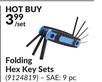 Princess Auto Folding hex key sets offer