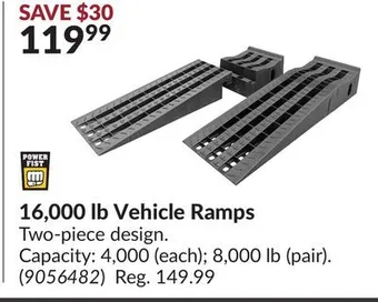 Princess Auto 16, 000 lb vehicle ramps offer