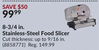 Princess Auto 8-3/4 in. stainless-steel food slicer offer